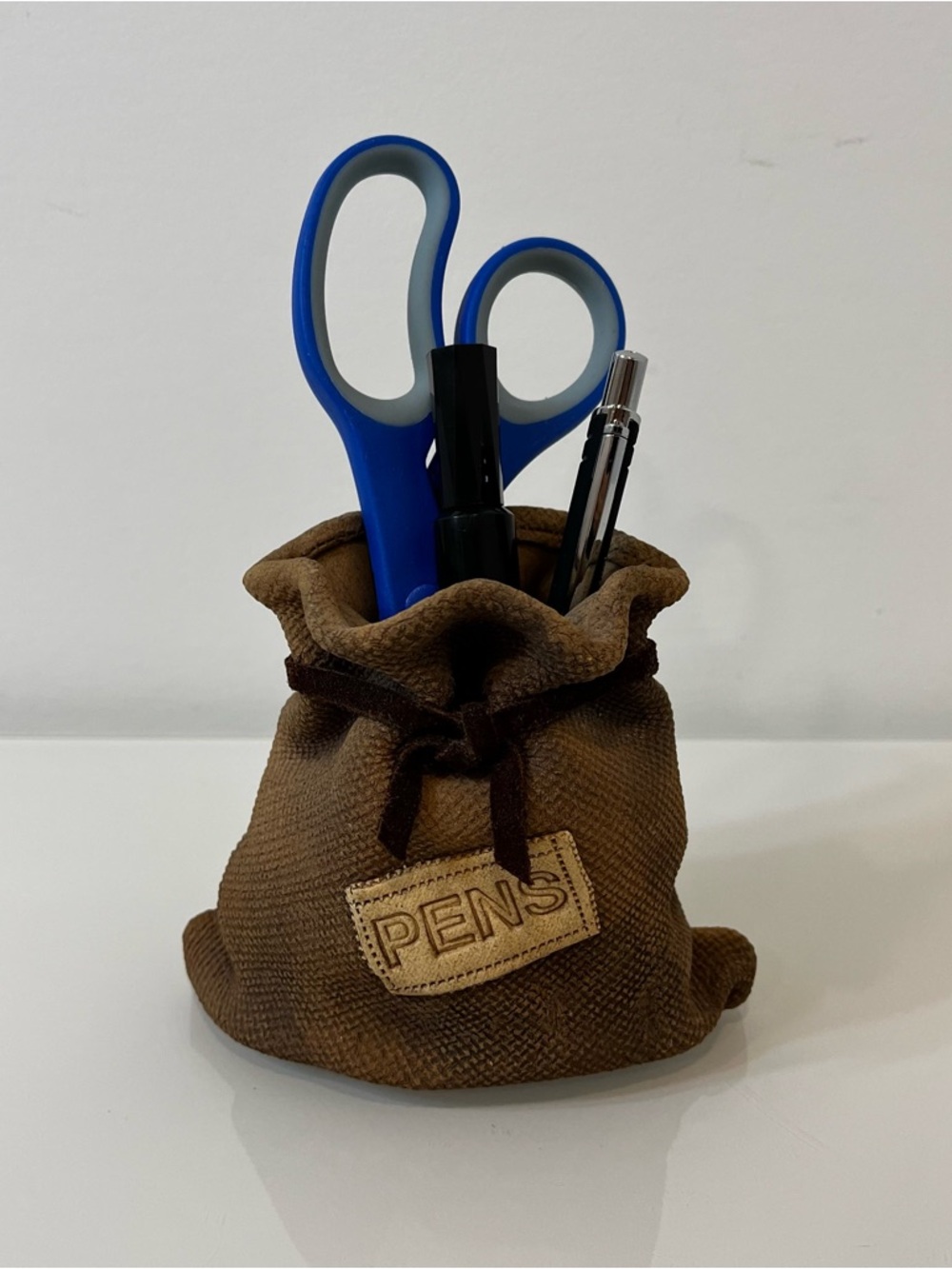 Pottery Drawstring Pouch with PENS Patch The Potter’s Bag